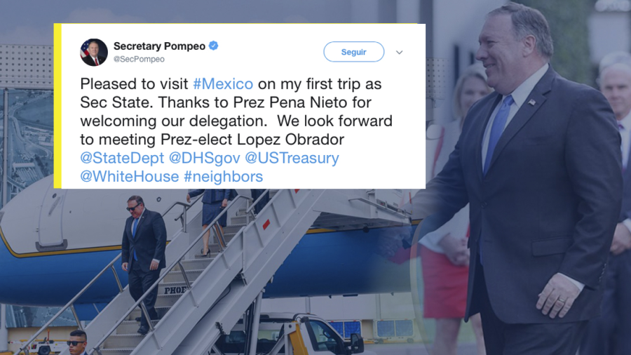 Pompeo agradece bienvenida de Peña Nieto a la Ciudad de México