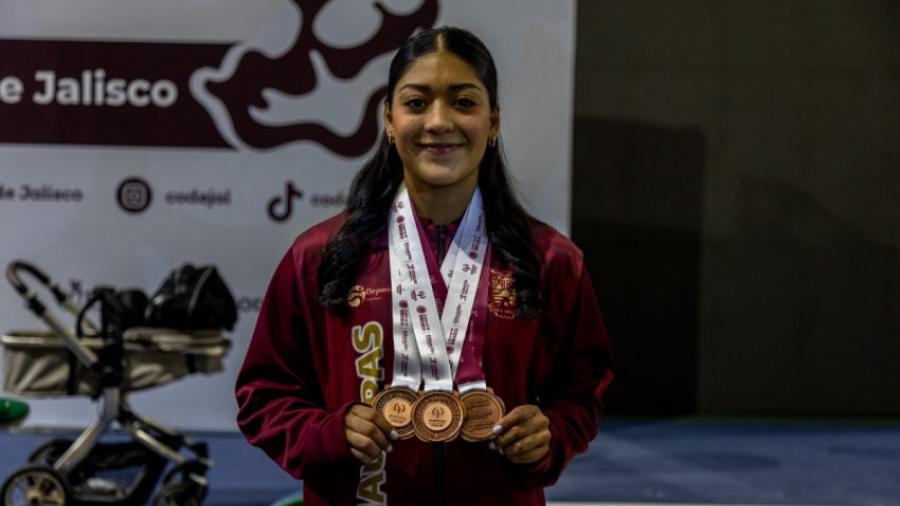 Suma Tamaulipas nueve medallas en levantamiento de pesas de la Olimpiada Nacional 2025