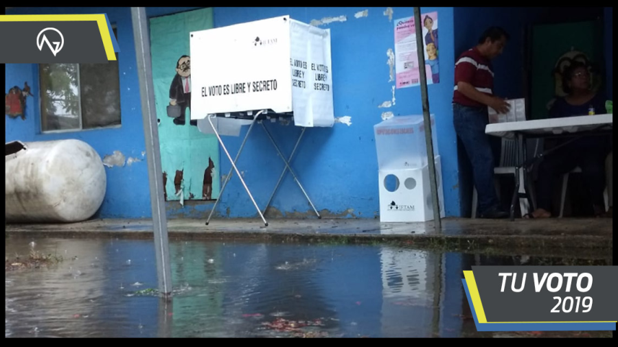 Inicia elección bajo lluvia en Tampico
