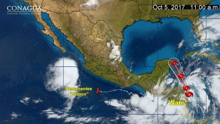 "Nate" podr&iacute;a convertirse en hurac&aacute;n categor&iacute;a 1