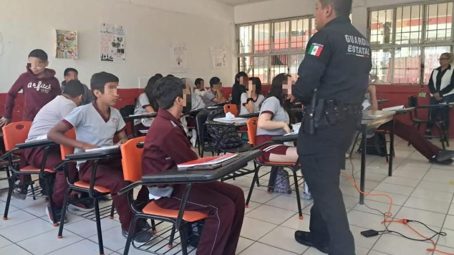 Previene Guardia Estatal de Género adicciones y acoso escolar con talleres informativos