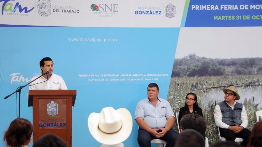 Inauguran Primera Feria de Movilidad Laboral Agr&iacute;cola, Gonz&aacute;lez 2017