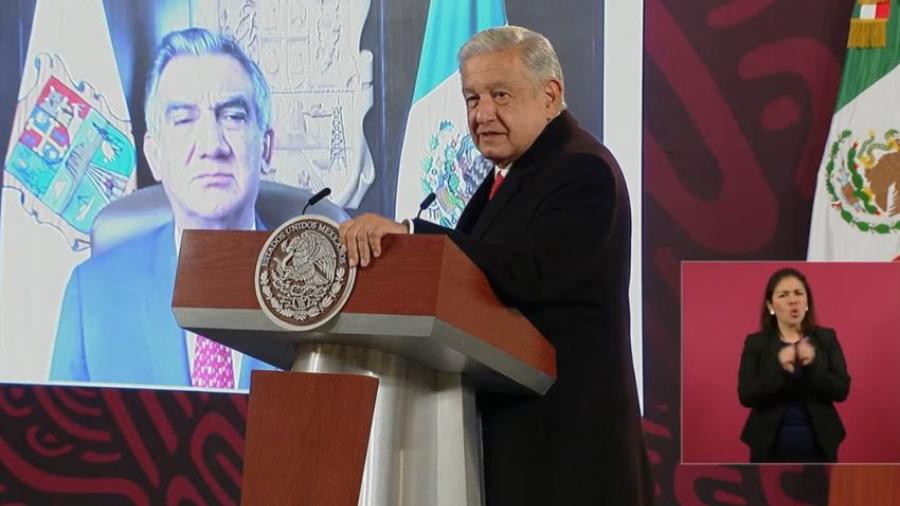 Avala AMLO trabajo de Américo Villarreal en materia de seguridad en Tamaulipas