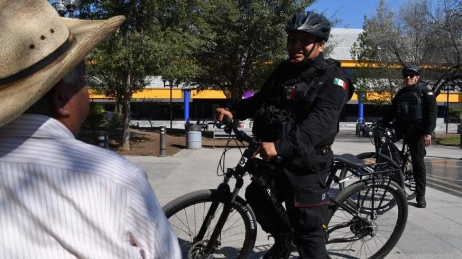 Brinda agrupamiento ciclista de la Guardia Estatal vigilancia en zonas peatonales, comerciales y turísticas