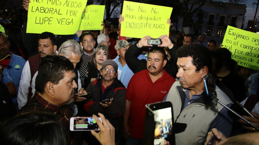 Protestan sindicalizados de JAD; piden apoyo al alcalde Mario López 