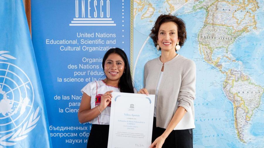 Yalitza Aparicio recibe el título de Embajadora de Buena Voluntad en la UNESCO