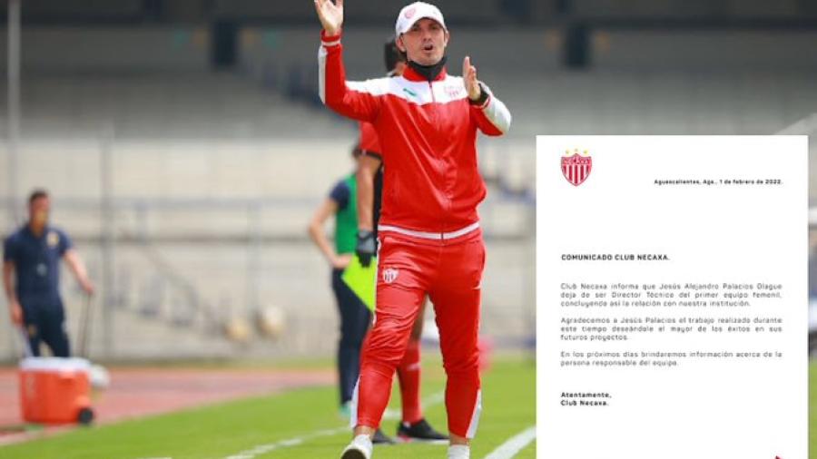 Jesús Palacios fue cesado como DT de Necaxa Femenil