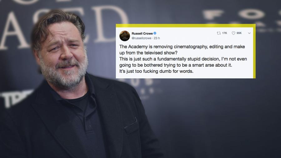 Russell Crowe se suma a las críticas por la decisión de los Oscar