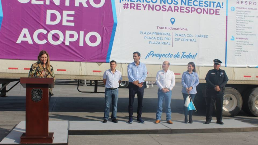 Envía Reynosa más donativos a damnificados por terremotos