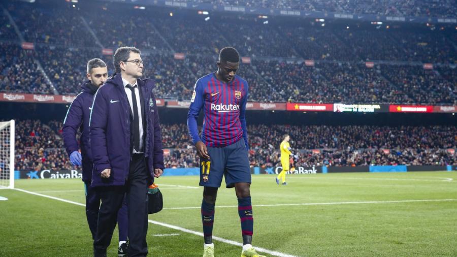 Dembélé sufre un esguince y estará de baja 15 días