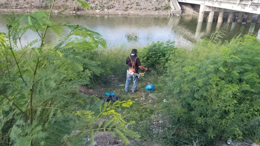 Limpia Servicios Públicos canal Anzaldúas para evitar fauna nociva