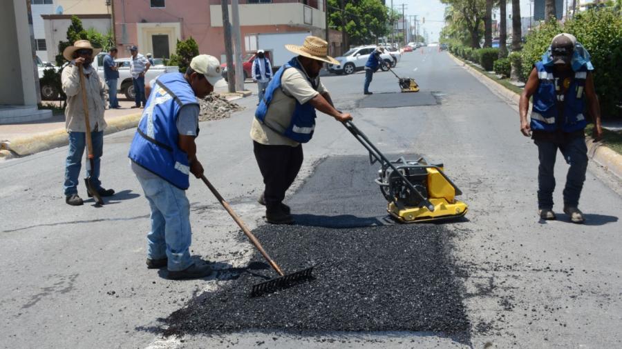 Intensifica Municipio de Reynosa trabajos de bacheo y rehabilitación