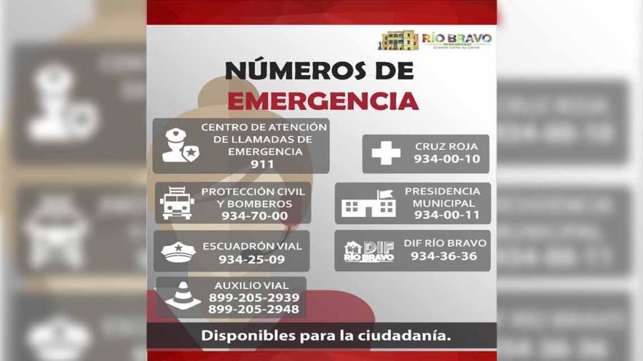 Ayuntamiento pone a disponibilidad números de emergencia