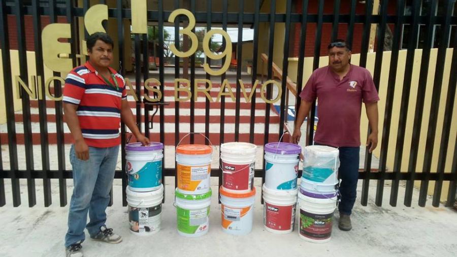 Ayuntamiento apoya con pintura a secundaria