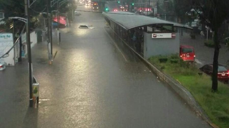Lluvias afectan el sur de la Ciudad de México