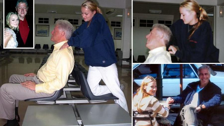 Salen a la luz fotos de Bill Clinton recibiendo un masaje de presunta víctima de Epstein