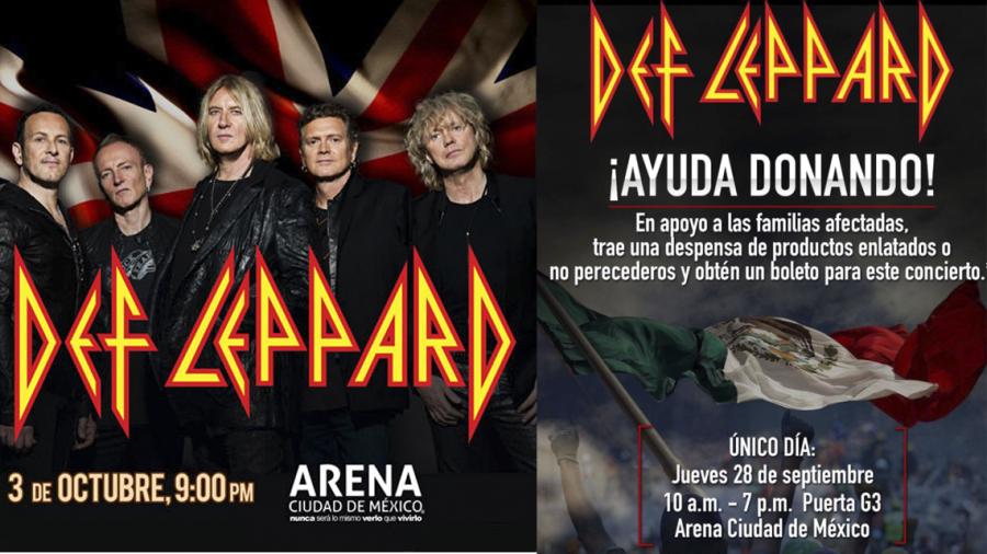 Def Leppard intercambia boletos por despensas