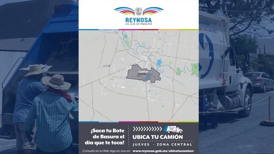 ¡Saca la basura! Pasará el camión este jueves a las colonias del Sector Central