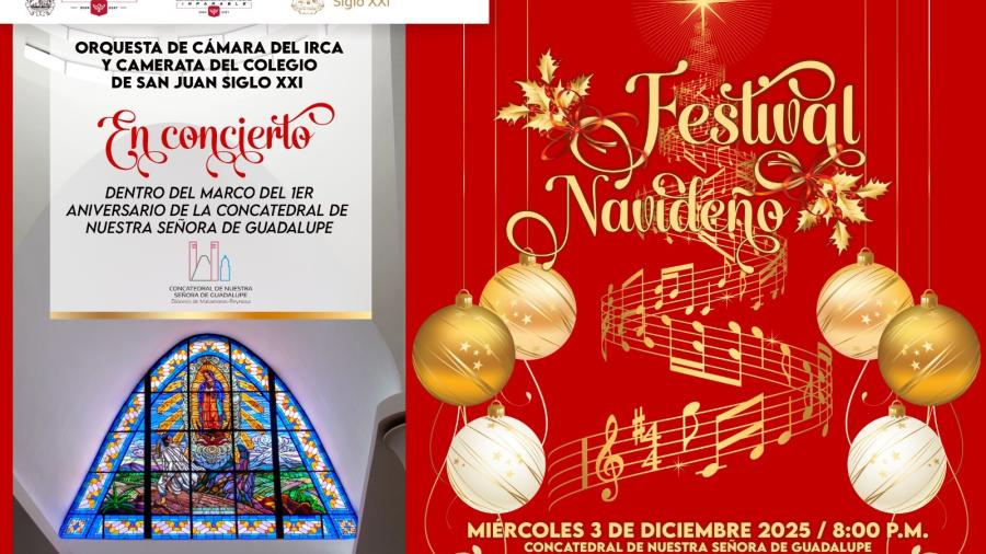 Presenta Gobierno de Carlos Peña Ortiz programa musical por aniversario de la Concatedral de Nuestra Señora de Guadalupe