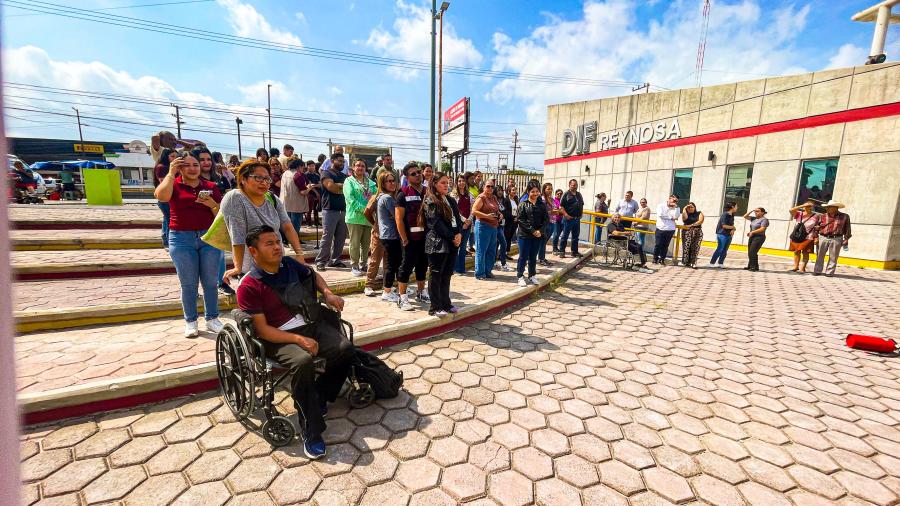Participa DIF Reynosa en Simulacro Nacional 2025