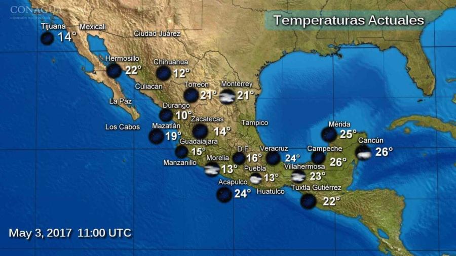 Por frente frío se prevén lluvias fuertes parte del país