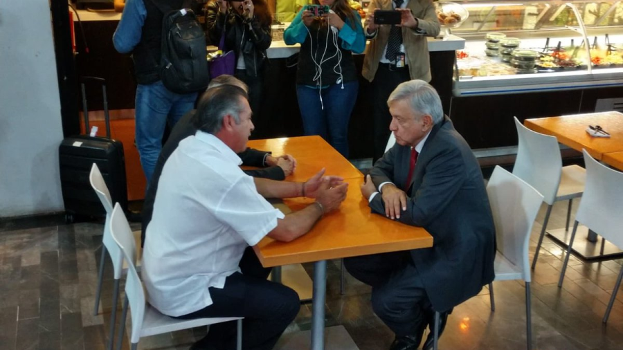 “El Bronco” recibe a López Obrador en Monterrey