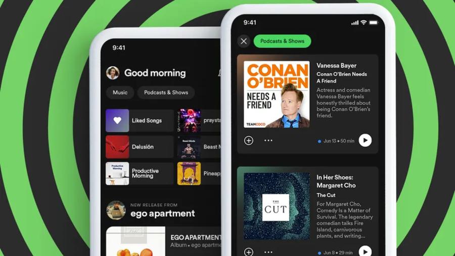 Spotify se actualiza y separa música y podcast