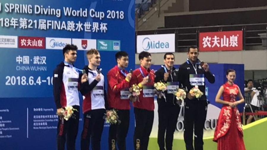 Pacheco y Ocampo dan bronce a México en Copa Mundial de Clavados 