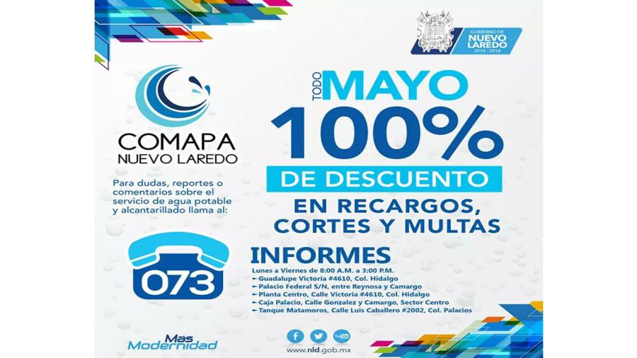 Comapa realiza descuentos para pagos