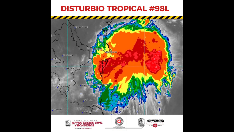 Probable se presenten lluvias en Reynosa por disturbio tropical en el Golfo de México