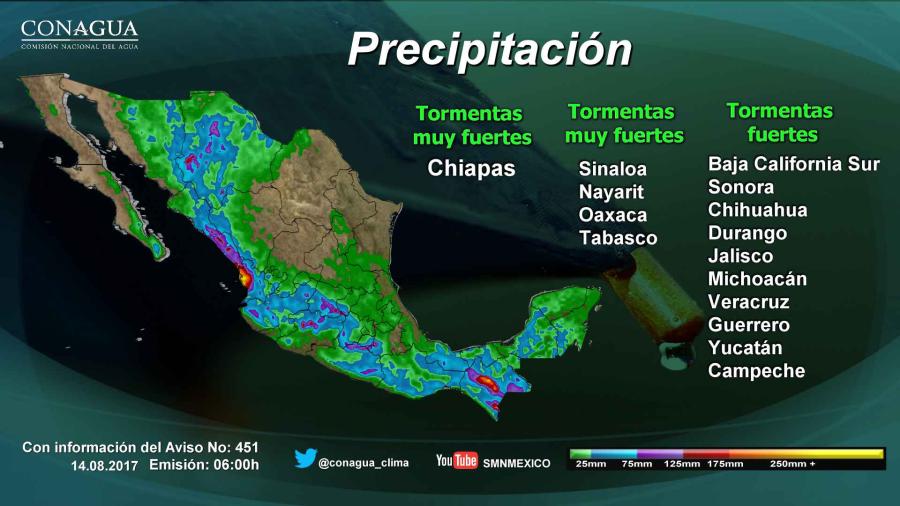Onda tropical 26 se extenderá sobre el sureste del país