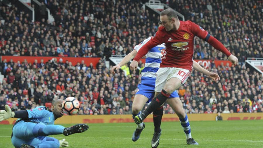 Rooney empata récord, United vence a Reading 4-0 en Copa FA