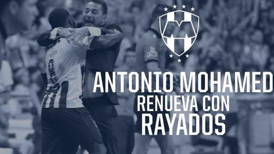 Antonio Mohamed renueva con Rayados hasta 2019